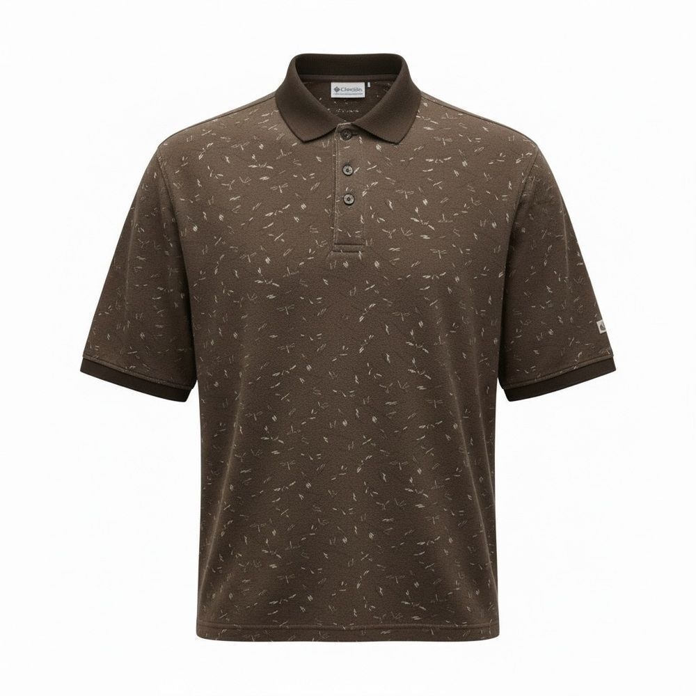 Vintage Columbia Sportswear Dragonfly All over Print polo Men's L